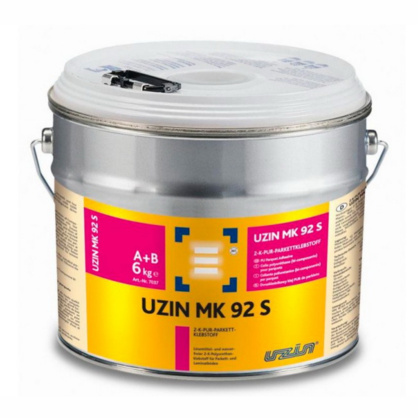  для паркета двухкомпонентный полиуретановый Uzin MK92 6 кг .